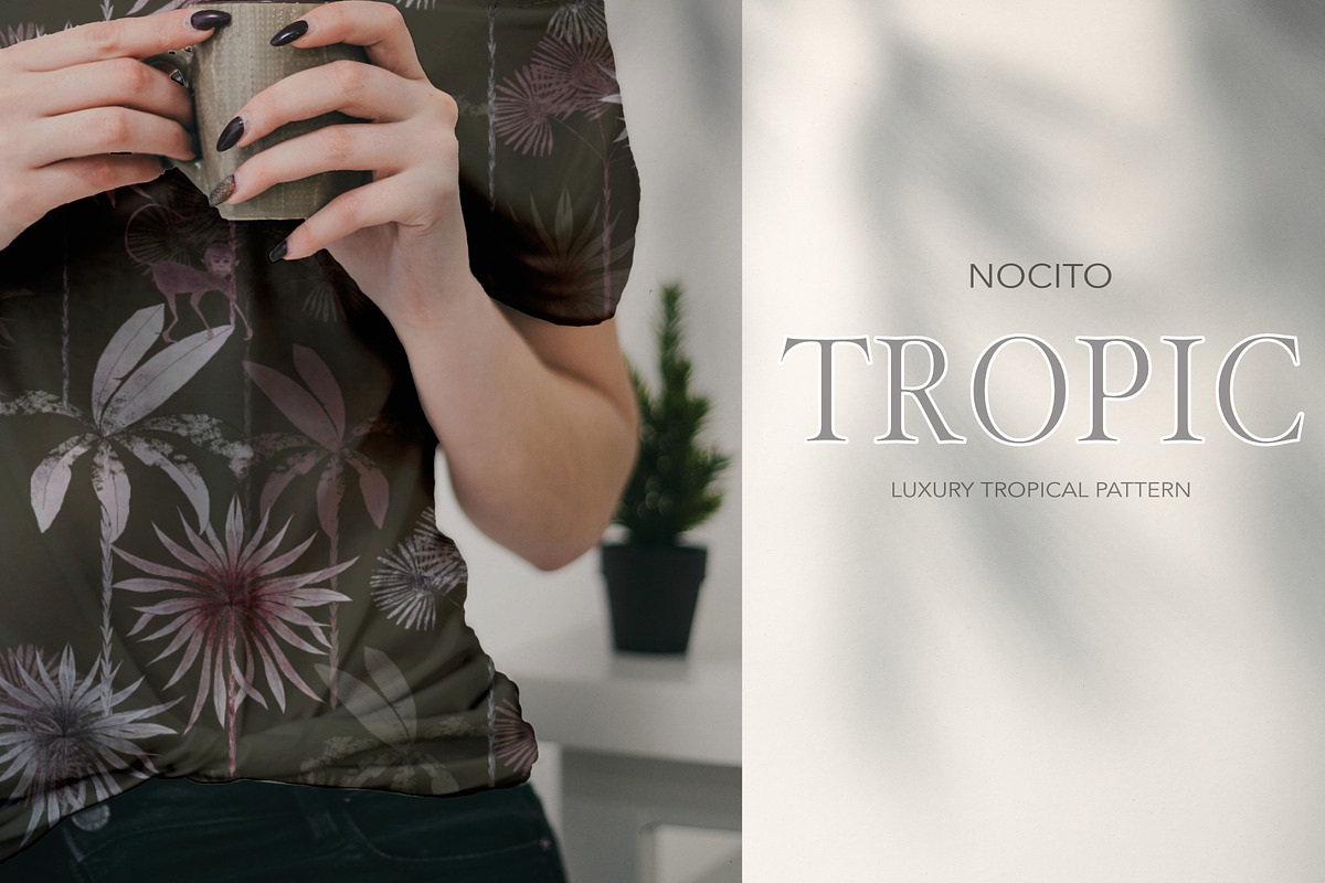 Tropic, Luxury Tropical Pattern, a Pattern Graphic by Nocito Design