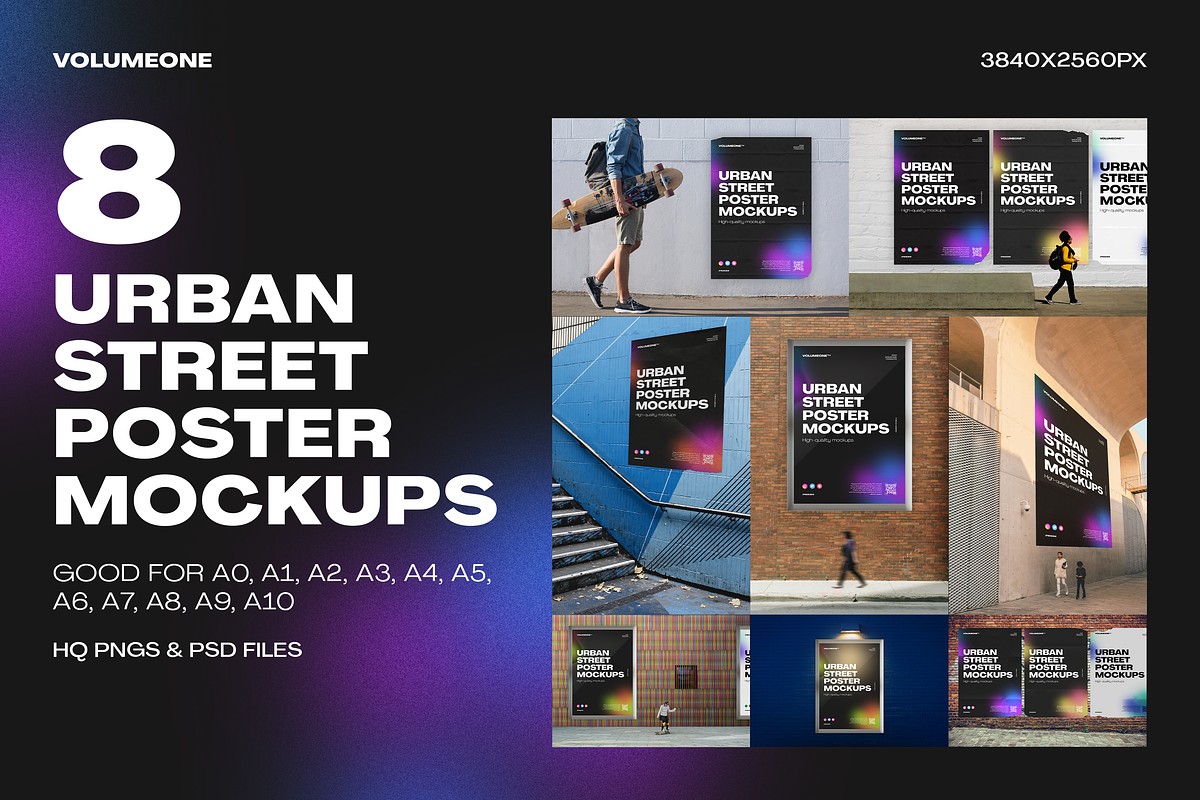 Urban Street Poster Mockups, a Mockup by SPACECAKE (Photo 1 of 8)