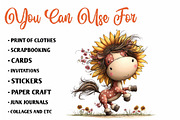 Summer Funny Sunflower Animals, an Animal Illustration by CreationArt (Thumbnail 5 of 7)