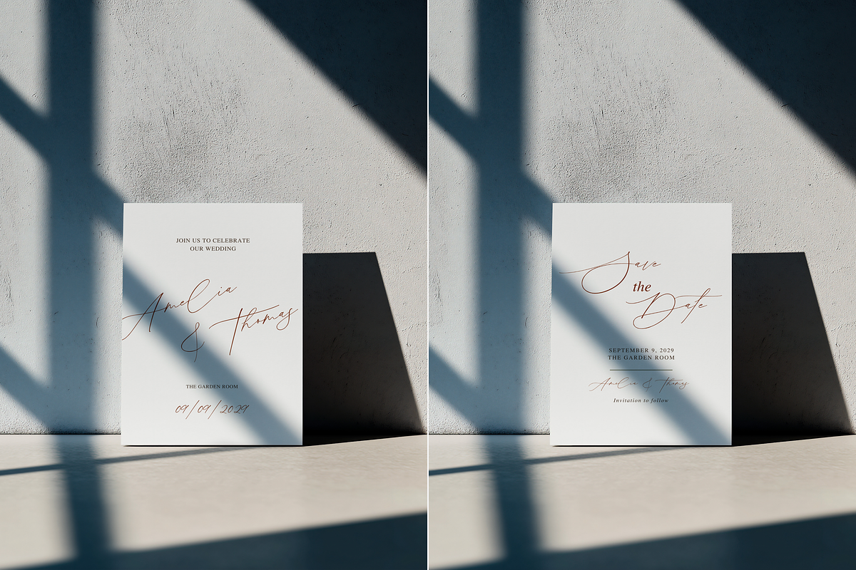 5x7 Minimal Invitation Mockup, a Product Mockup by Serenefeeling (Photo 2 of 6)