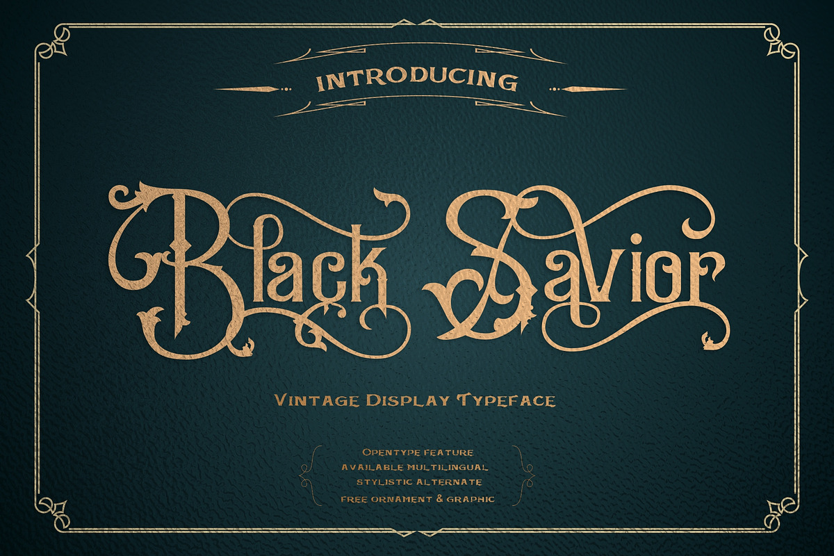 Black Savior Victorian retro Font, a Symbol Font by SHEILLA (Photo 9 of 18)