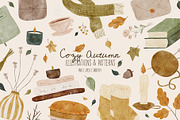 Cozy Autumn | Cliparts and Patterns, an Object Illustration by OkPen (Thumbnail 1 of 18)