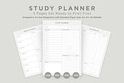 Study Planning Pages Set V-06, a Stationery Template by shahsoft (Thumbnail 1 of 3)