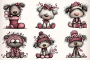 Whimsical Christmas Fluffy Dogs, an Illustration by Dream Creation (Thumbnail 5 of 6)