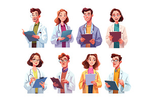 Doctors holding clipboard. Doctor, a Healthcare Illustration by Stock-Smart-Start