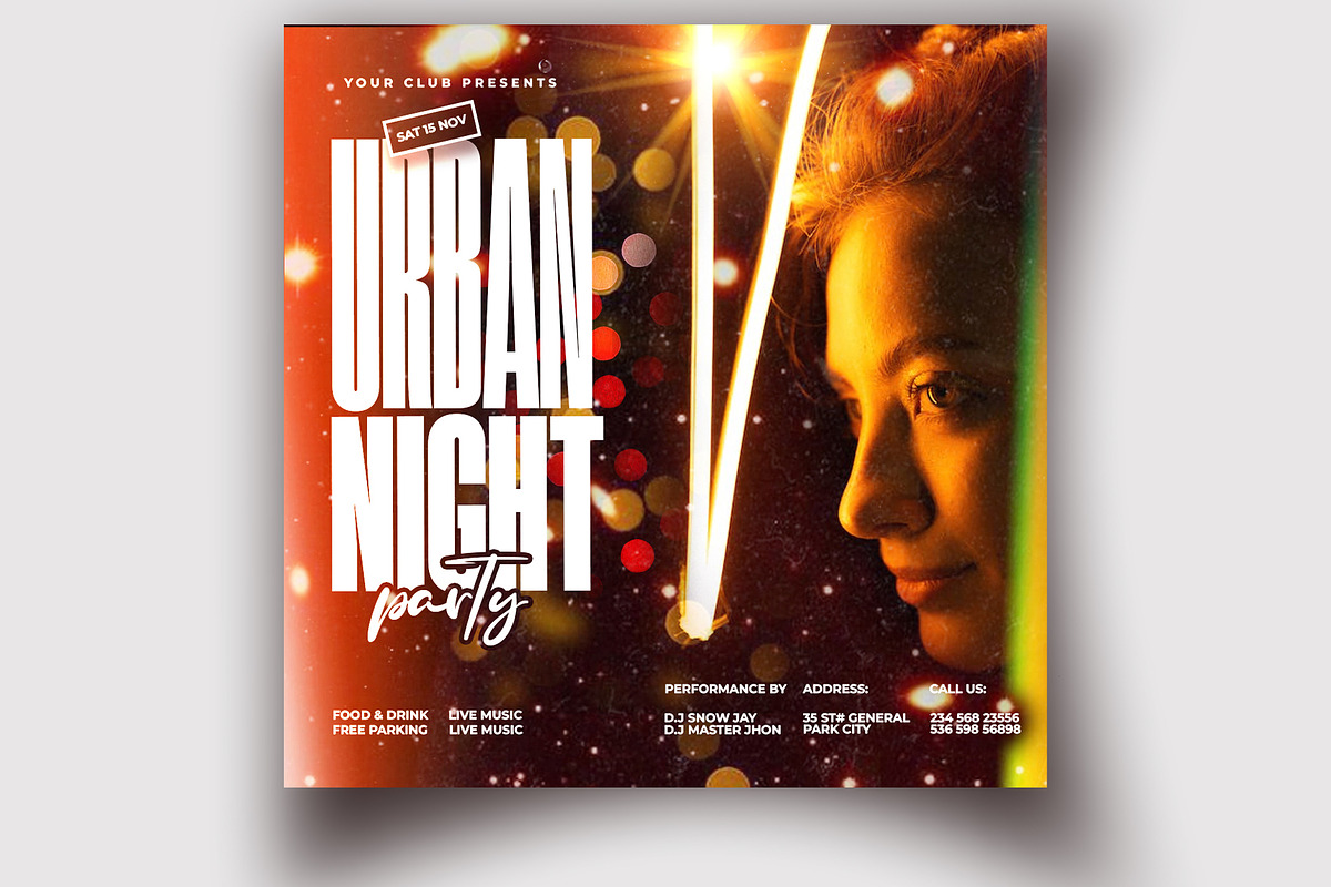 social media post design for party, a Social Media Template by graphic bakers (Photo 2 of 2)