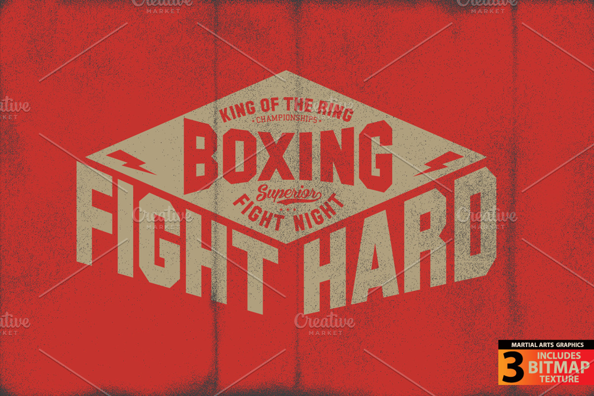 FIGHT HARD, a Sport Illustration by Artistic & Unique