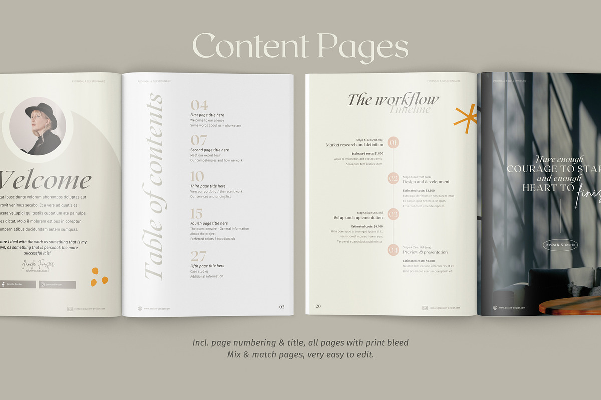 Proposal & Questionnaire for CANVA, a Brochure Template by Imagination Area (Photo 3 of 18)