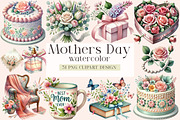 Mothers Day Sublimation Clipart, an Illustration by DreamArtGraphic (Thumbnail 1 of 5)
