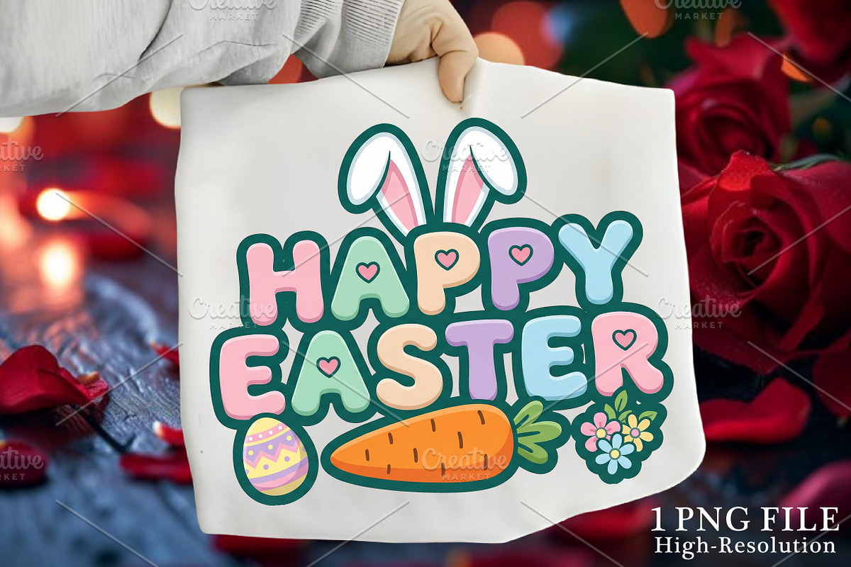 Happy Easter Png, Easter Png, an Illustration by Canvas Craft (Photo 1 of 7)