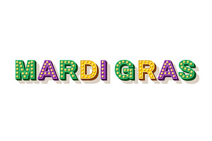 Mardi Gras Typography Design