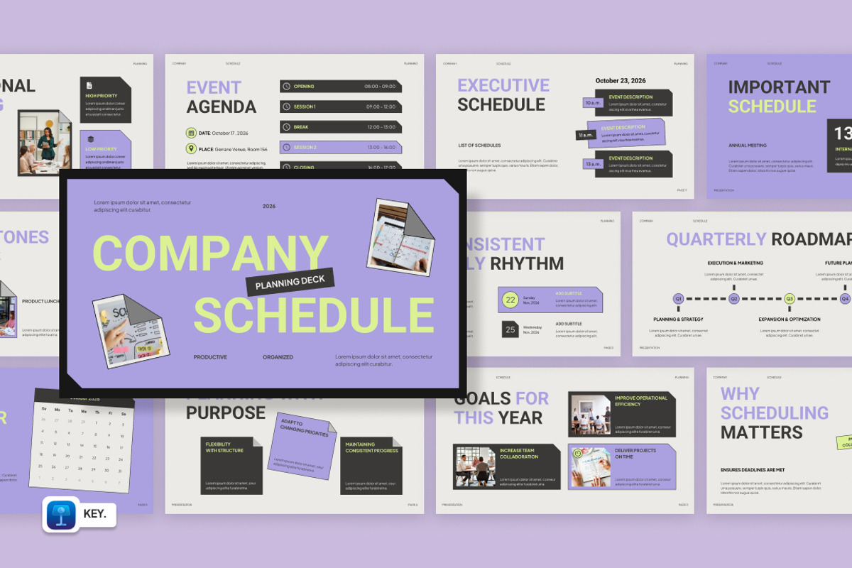 Company Schedule Keynote, a Presentation Template by Loin Studio (Photo 1 of 4)