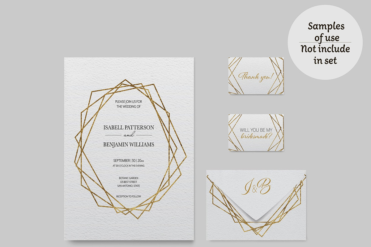 Gold geometric frames svg Clipart, an Object Graphic by DigitalArsiart (Photo 9 of 9)