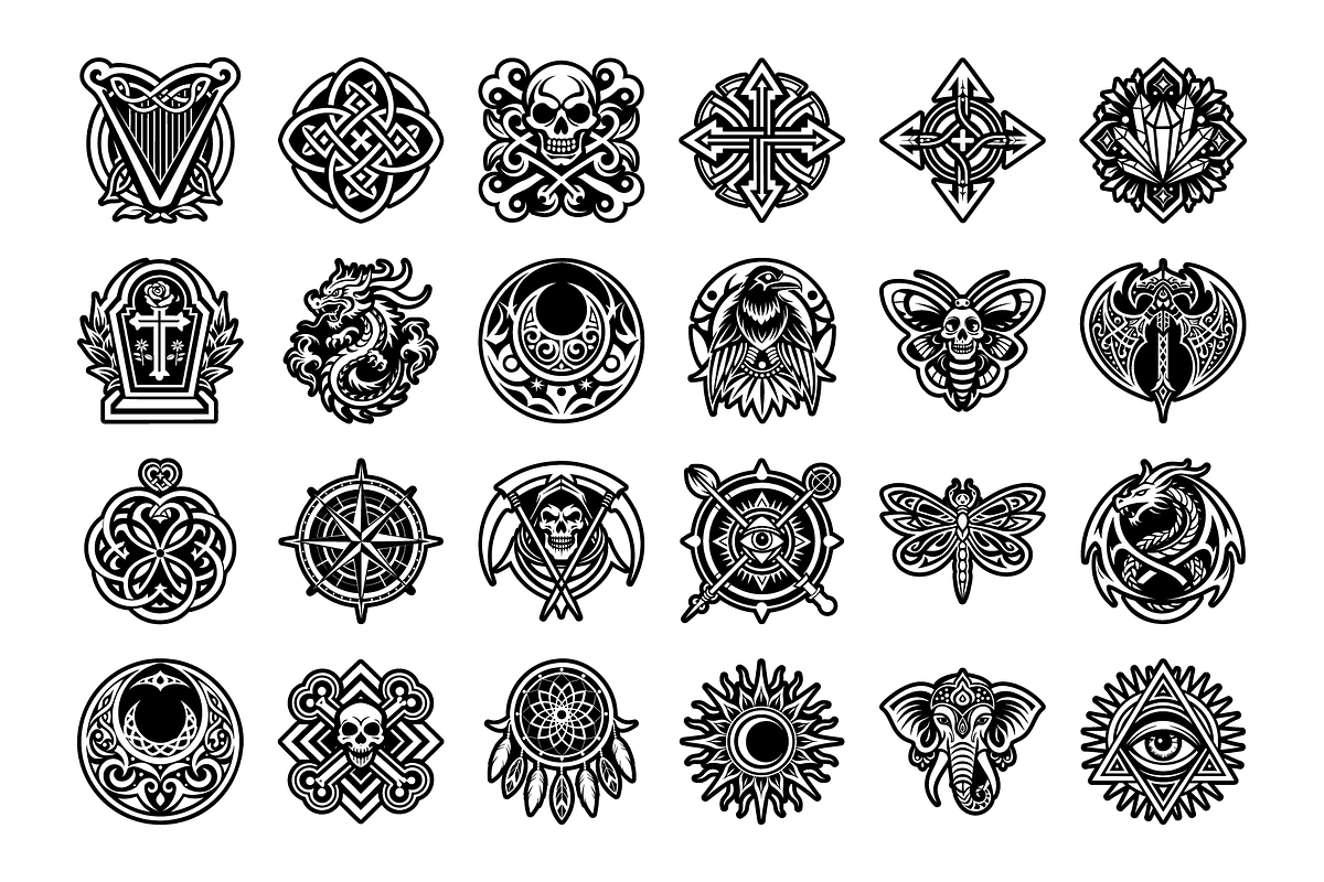 Classic Tattoo Icon Pack, an Icon by Vector Portal (Photo 3 of 6)