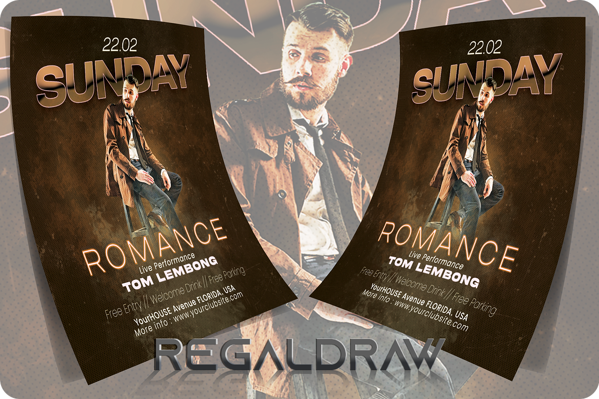Sunday Romance Flyer, a Flyer Template by regalDRAW (Photo 2 of 4)
