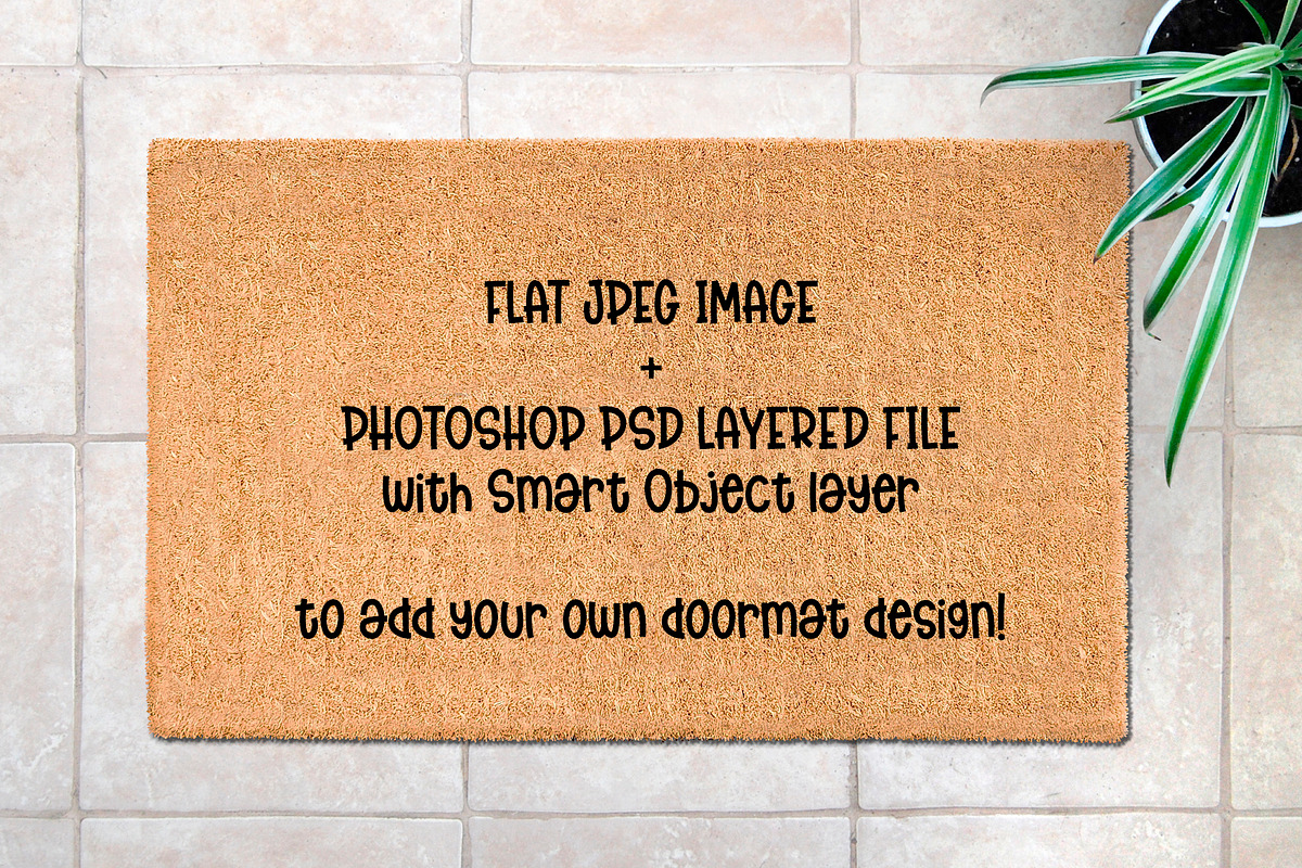 Doormat Mock Up, a Product Mockup by Little Type Factory (Photo 2 of 3)