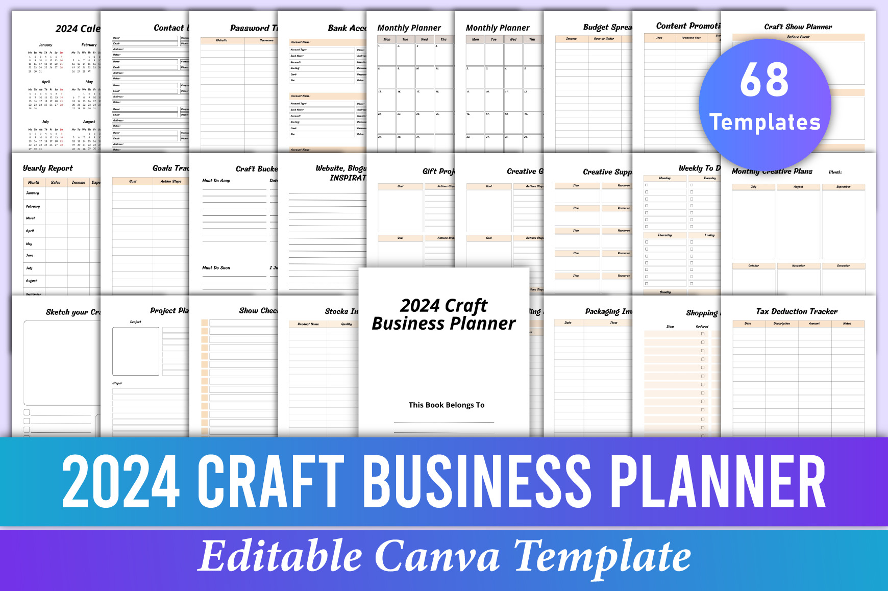 2024 Craft Business Planner Canva