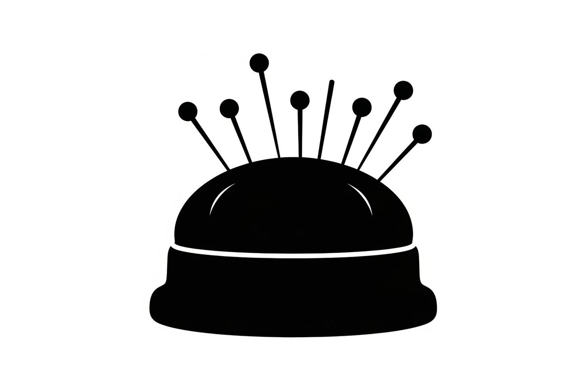 Sewing Pin Cushion Silhouette, an Illustration by hafijul (Photo 10 of 14)