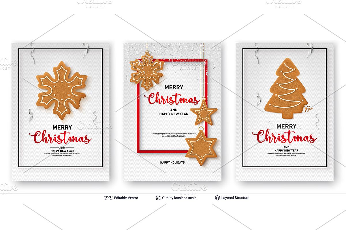 Christmas and New Year Backgrounds., a Decorative Illustration by Chuhastock (Photo 14 of 14)