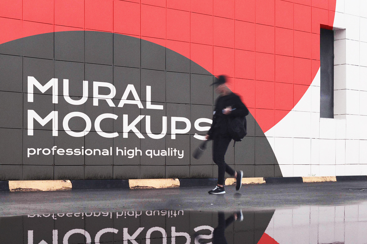 Street mural mockup bundle outdoor, an Advertising Mockup by FoundImages (Photo 8 of 42)