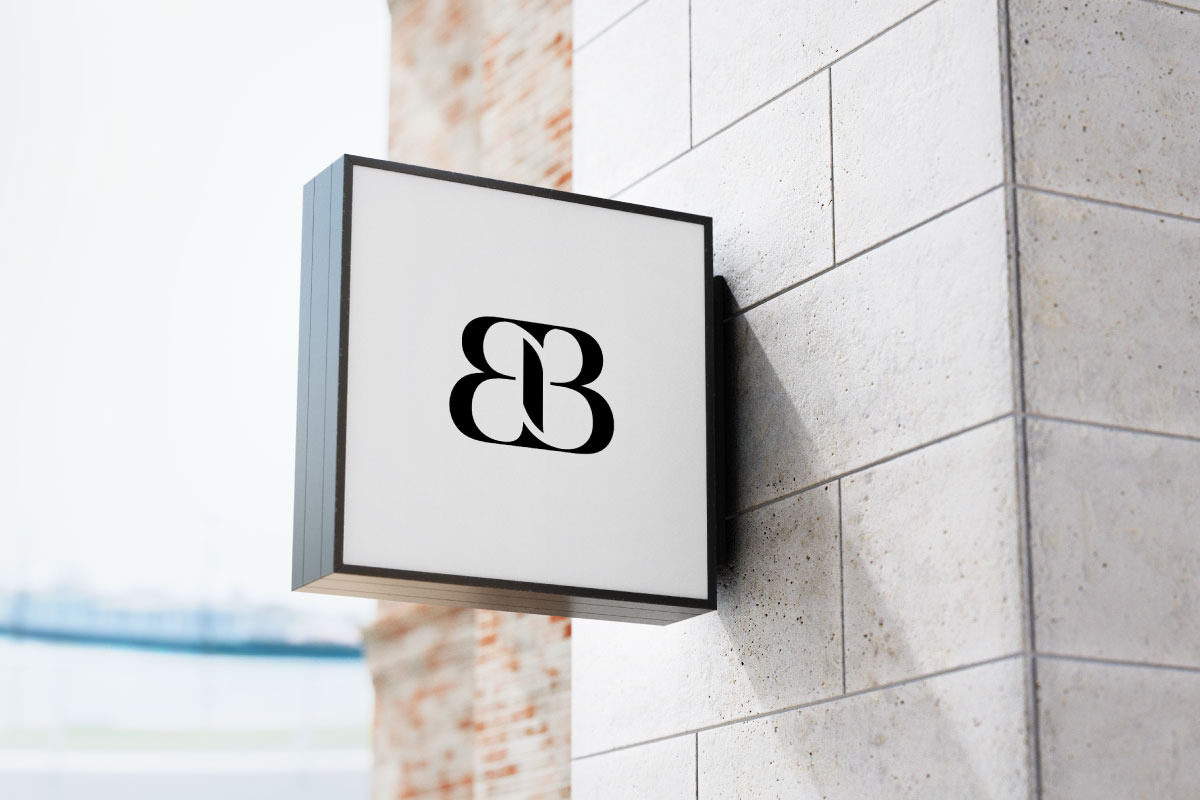 Minimal BB Monogram Logo Design preview 2