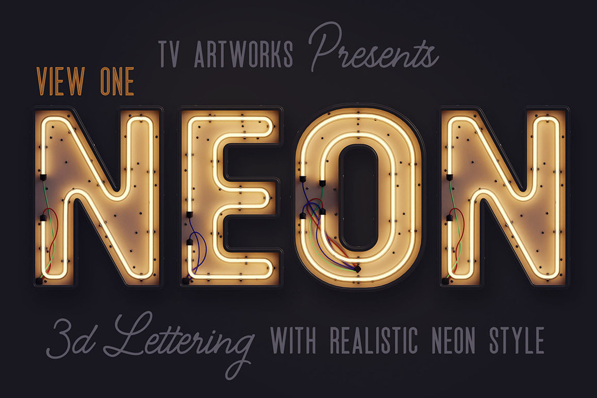SALE Neon Lettering Super Bundle, a Graphic by TVartworks (Photo 18 of 27)