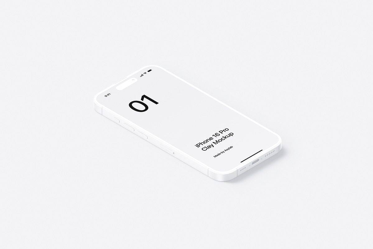 iPhone 16 Pro Clay - 24 Mockups, an iPhone Mockup by Asylab (Photo 24 of 58)