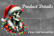 Cute Skeleton With Christmas Lights, a Seasonal Illustration by Craft Nest (Thumbnail 3 of 5)