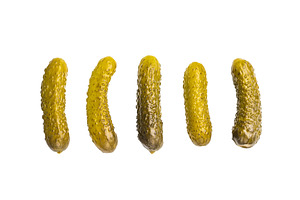 Crunchy pickled cucumbers, bursting with flavor, perfect for san, a Food & Drink Photo by composter-box@mail.ru