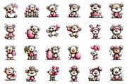Whimsical Easter Teddy Bear Clipart, an Illustration by CreationArt (Thumbnail 2 of 6)