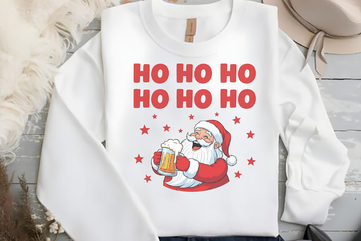 Funny Christmas Santa Ho Ho Ho, an Illustration by Black Bird Studio (Photo 2 of 4)