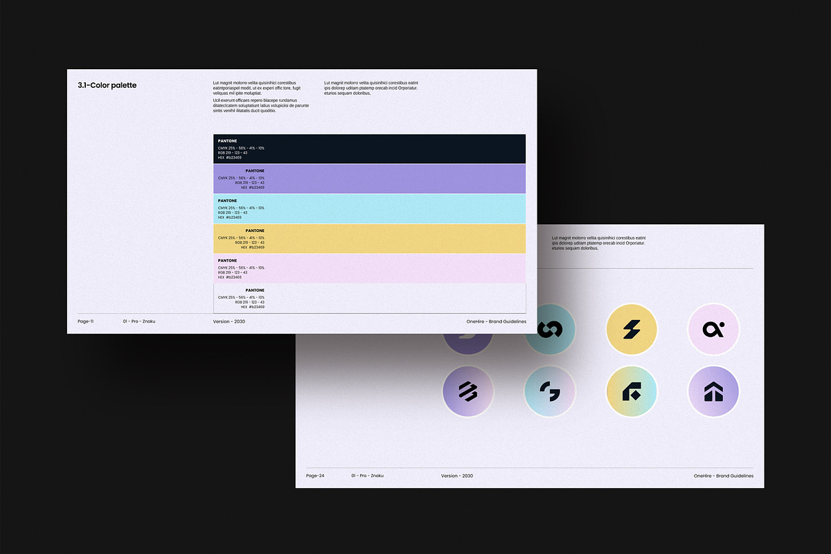 OneHire – Brand Guidelines, a Presentation Template by S A N D Y (Photo 3 of 10)