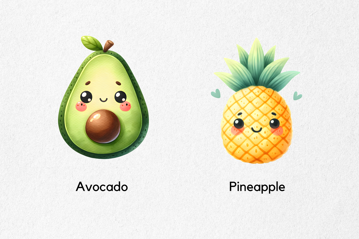 Bundle Kawaii Fruits Clipart PNG, a Food Illustration by jvxvxnism (Photo 10 of 22)
