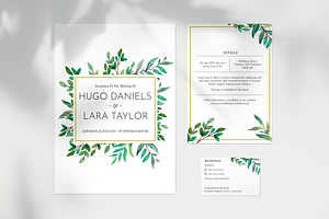 Elegant wedding invitation template
