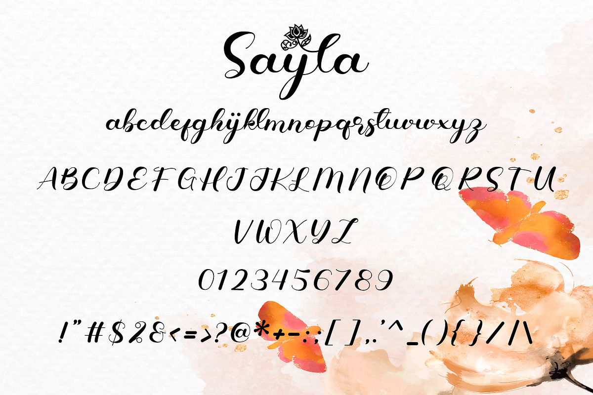 Sayla - Script Font, a Script Font by Densu Creative (Photo 5 of 6)