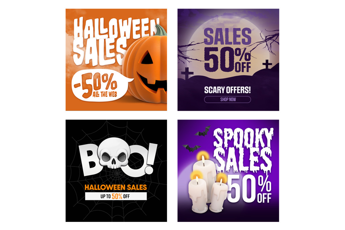 Halloween Sales Social Media Post, a Social Media Template by McLittle Stock (Photo 3 of 3)