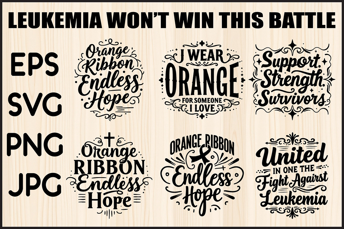 Leukemia Awareness Hope Designs, a Graphic by Gfx_Store (Photo 1 of 3)