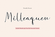 Milleaquen, a Script Font by Essentials Studio (Thumbnail 1 of 8)
