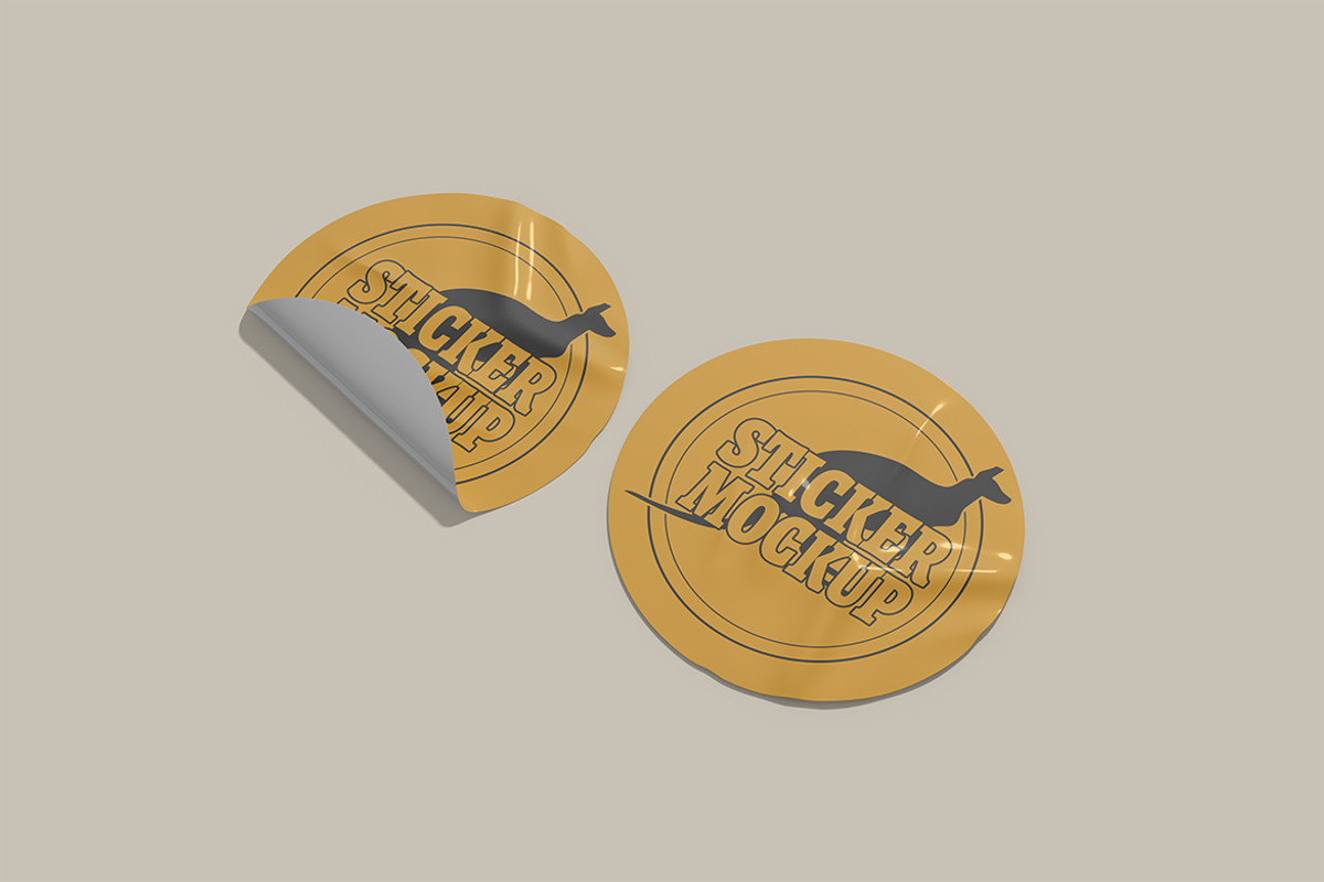 Circle Sticker Mockup, an Advertising Mockup by groens (Photo 3 of 5)