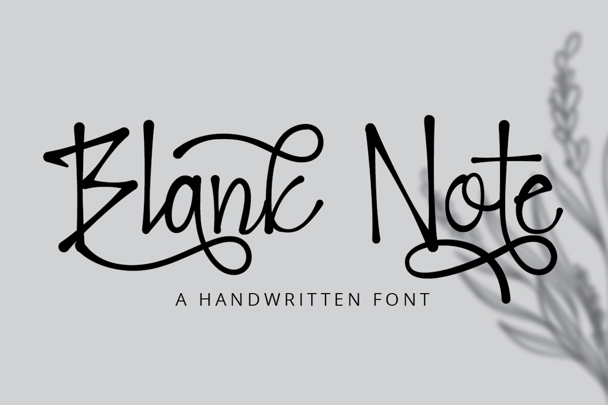 Blank Note - Ink Handwritten Font, a Script Font by PutraCetol Studio (Photo 1 of 11)