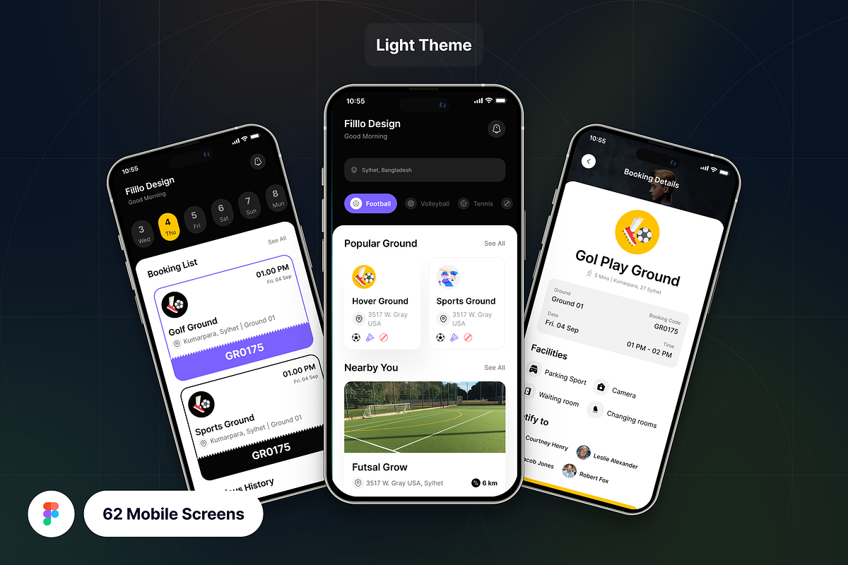 Filllo Playground Booking App UI Kit, an UI Kit Template by floxui (Photo 3 of 9)