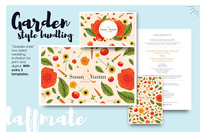 Garden party wedding invitation