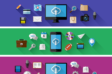 Set of web and business concepts preview 2