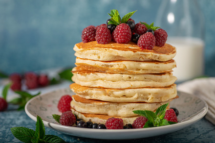 Fluffy american pancakes, a Background Photo by Stepanek Photography