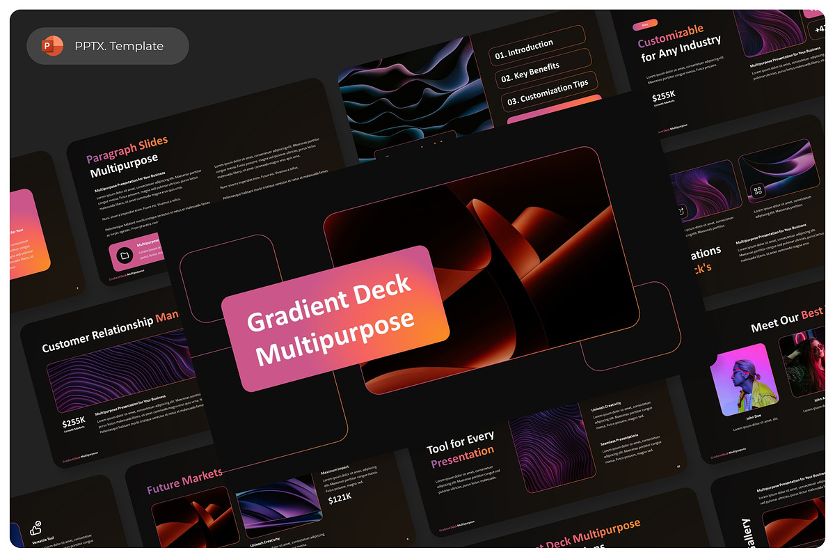 GradientDeck Multipurpose PowerPoint, a Presentation Template by Premast (Photo 1 of 4)