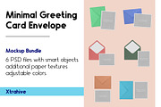 Minimal Greeting Card Envelope, an Advertising Mockup by Xtrahive (Thumbnail 1 of 7)