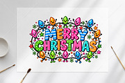 Merry Christmas, Christmas Lights, a Seasonal Illustration by Canvas Craft (Thumbnail 6 of 6)