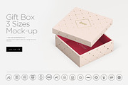 Gift Box 3 Sizes Mock-up, a Product Mockup by Denny's Mock-ups (Thumbnail 1 of 6)