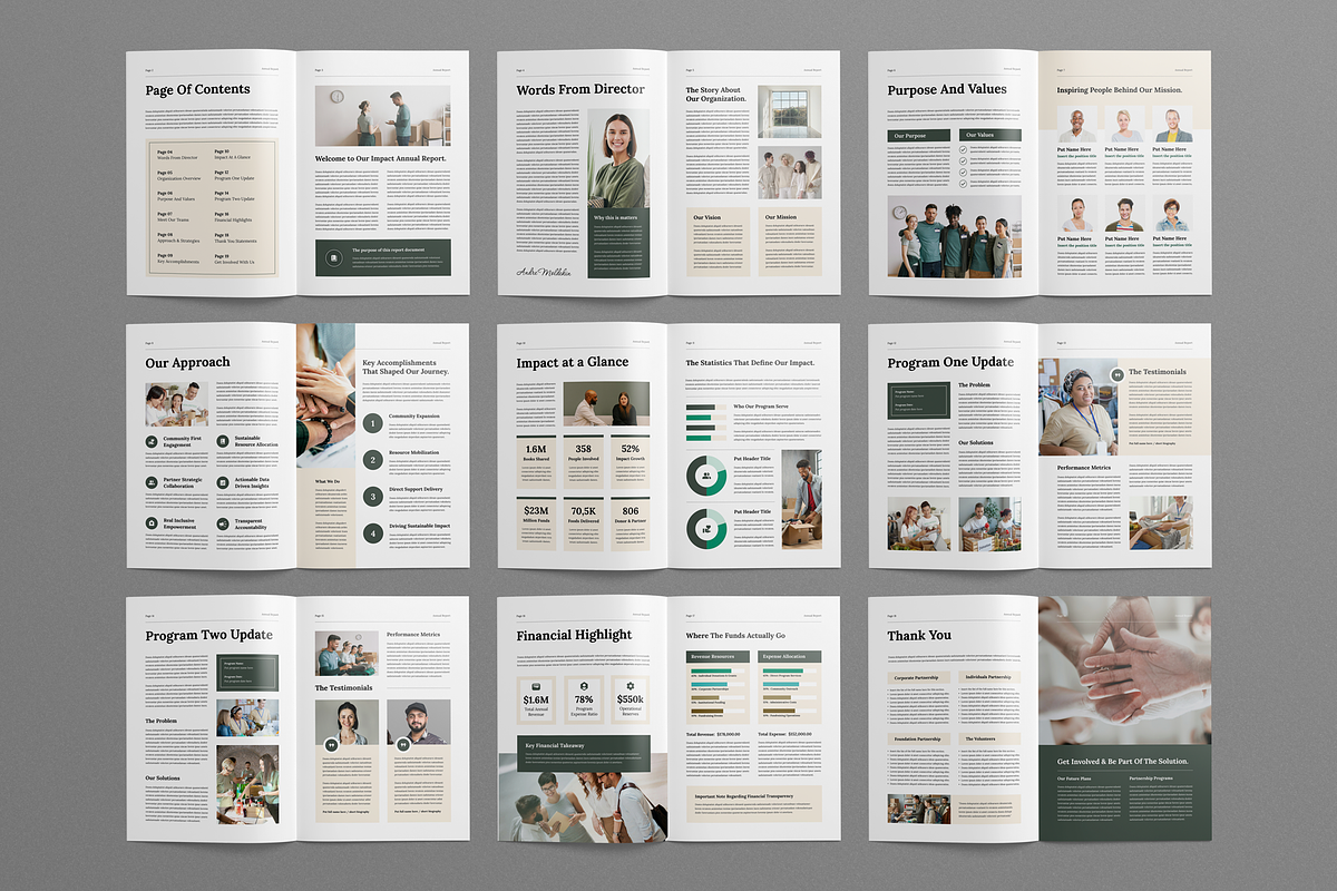 Nonprofit Annual Report, a Brochure Template by Leaflove (Photo 2 of 10)