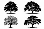Four unique tree silhouettes, design, an Illustration by Amazin_art (Thumbnail 4 of 11)